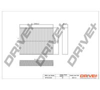 Filtro Drve+ DP1110.12.0112, Aria Interna per ALPINA, BMW