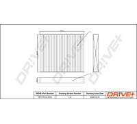 Filtro Drve+ DP1110.12.0274, Aria Interna Per Alpina, Bmw, Rolls-Royce