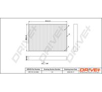 Filtro Drve+ DP1110.12.0384 Aria Interna Per AUDI, BENTLEY, LAMBORGHINI
