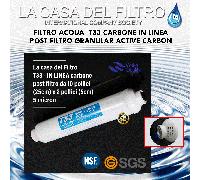 Filtro e Post filtro T33 carbone attivo da 10 pollici per depuratore d'acqua [EEK: 7500LT]