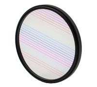 Filtro effetto striscia arcobaleno/blu - 77/82 mm con attacco a baionetta circolare filtro svasato spazzolato widescreen film speciale filtro