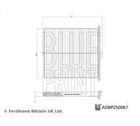Filtro, filtro abitacolo BLUE PRINT ADBP250067 per MAZDA 3 (BM, BN) 2 2013-2019