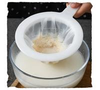 Filtro filtro filtro per imbuto, in nylon con manico, 100/200/400 mesh, ultrafine, con bordo e comode maniglie antiscivolo, per succo, latte, caffè