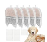 Filtro Fontana D'acqua Di Gatto - Filtri Di Sostituzione Della Fontana | Fontana D'acqua Aziendale In Acciaio Inox | 5x Filtri Fontana D'acqua Di Gatto Con Spugne | Purificatore Di Fi