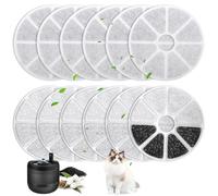 Filtro Fontanella per Gatti, 12 Pezzi Filtro Fontanella per Gatti per Philips PAW3210/02 Cat Water Fountain, Filtro a Carbone Attivo Fontana Gatto per Acqua Potabile Pulita & Fresca
