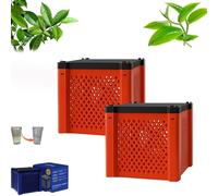 Filtro for Abbeveratoio Pure Cube, Filtro for Abbeveratoio for Cavalli Filternatur, Carbone Attivo for Laghetti, Purificatore for Abbeveratoio Eco-aquarium a Cubo, Filtro a Cubo(Red,2pcs)