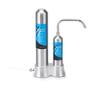 Filtro for acqua sottolavello Ultra-Filtration Purificatore d'acqua in acciaio inossidabile, sistema di filtrazione da tavolo a 2 stadi, riduce l'odore cloro