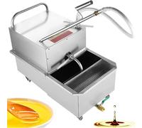 Filtro for friggitrice commerciale in acciaio inox,macchina filtrante for friggitrice mobile,carrello separatore for riempimento olio commerciale da 550W,filtraggio dell'olio da cucina in acciaio inox