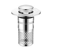 Filtro for lavandino del bagno in acciaio inossidabile 304, tappo anti-perdita, filtro di scarico del lavandino a scomparsa, filtro for lavandino staccabile, cestello filtro incorporato(ABS)