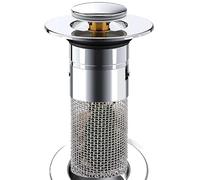 Filtro for lavandino del bagno in acciaio inossidabile 304, tappo anti-perdita, filtro di scarico del lavandino a scomparsa, filtro for lavandino staccabile, cestello filtro incorporato(Split type)