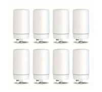 Filtro for montaggio su rubinetto a blocco di cocco 4 pezzi, compatibile con Brita, cartuccia di ricambio for sistema di filtraggio dell'acqua cromato bianco(8pcs)