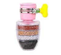Filtro for rubinetto a 6 strati, purificatore for acqua, pietra medica, ugello in carbone di cocco for rubinetto, accessori da cucina, miscelatore, aeratore, bagno(Pink)