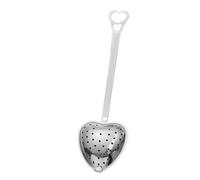 Filtro for tè a forma di cuore con manico, in acciaio inox, colino a forma di cuore, infusore, accessori da cucina(1PCS-Silver)