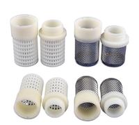 Filtro for tubo in acciaio inossidabile 4 pezzi 1/2 '' ~ 1 '' Filettatura ABS Plastica Acciaio inossidabile Filtro Schermo Acquario Serbatoio di pesce Pompa dell'acqua Proteggi il filtro del tubo(11)