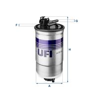 FILTRO GASOLIO A3 A4 A6 GOLF PASSAT LEON 24.391.00 UFI