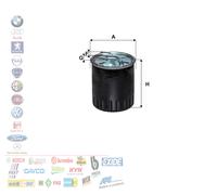 FILTRO GASOLIO CARBURANTE MERCEDES CLASSE A W169 B W245 C W203 BOSCH 1457434437