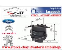 FILTRO GASOLIO BH 1457433076 MAZDA 2 1.4 CD E 1.4 MZR PEUGEOT 1007 - 107 1.4 HDi