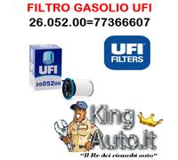 FILTRO GASOLIO UFI 26.052.00 JEEP RENEGADE 1.6 2.0 MULTIJET 77366607