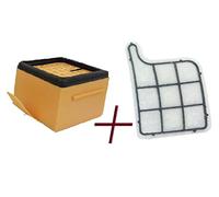 Filtro Griglia per Folletto Vorwerk vk135 - vk136 + Microfiltro Igienico Hepa (1 Filtro Griglia + 1 Filtro Hepa)