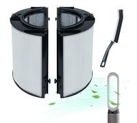 Filtro Hepa 2 in 1 in vetro a 360° e filtro ai carboni attivi per purificatori d'aria Dyson DP04 HP04 HP06 HP07 HP09 PH01 PH02 PH03 TP04 TP06 TP07 TP09 (360 True H13 HEPA + carbone attivo)
