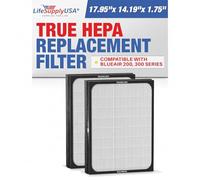 Filtro HEPA di ricambio classico serie 200/300 compatibile con purificatori d'aria Blueair modelli 201, 203, 205, 215B, 250E, 270E, 303 di LifeSupplyUSA (confezione da 2)