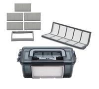 Filtro HEPA for contenitore della polvere, guarnizioni in gomma, rete prefiltro for aspirapolvere robot Vileda VR 302, accessori di ricambio, contenitore della polvere(Light green)