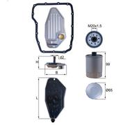 Filtro idraulico, cambio automatico KNECHT HX 276 KIT per DAKOTA 4.7 2000-2003