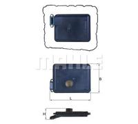 Filtro idraulico cambio Cartuccia filtro HX 254D KNECHT per HYUNDAI KIA