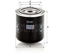 Filtro idraulico sterzante WD 920 MANN-FILTER