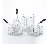 Filtro in acciaio inossidabile Mestolo Schermo per friggitrice in acciaio inossidabile Cornice per patatine fritte telaio quadrato filtro a rete crittografare colino colini a forma di frittura fritto