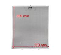 FILTRO IN ALLUMINIO ANTIGRASSO 253 X 300 mm PER CAPPA CUCINA CON FABER FRANKE [EEK: A+++]