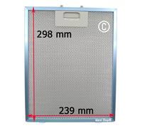 Filtro in Alluminio Metallico Antigrasso 298 x 239 mm per Cappa Electrolux Best