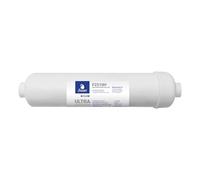 Filtro in Linea per Impianti ad Osmosi - Carbone e Membrana Cava 0,1 micron - Elimina Cloro, Torbidità e Particolato - Batteriostatico - 10 Pollici 1/4 filetto - Alta Qualità - (F2510H)