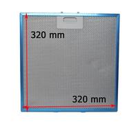 Filtro in metallo alluminio 320x320x9mm per cappa cucina Elica ed ULTERIORI [EEK: A+++]