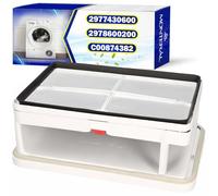 Filtro in schiuma con supporto per scambiatore di calore per asciugatrice con codice originale 2977430600 2978600200 per Beko C00874382 per Indesit - Garanzia di 10 anni - MONTERAL