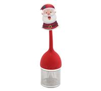 Filtro infusore per tè in silicone, serie natalizia, riutilizzabile, 6 stili, per cucina, palline di tè di Natale
