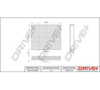 Filtro Interiore Aria Drve+ DP1110.12.0218 Per FORD