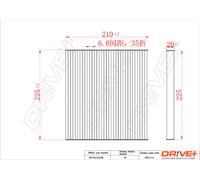 Filtro Interno Aria DP1110.12.0109 Per NISSAN