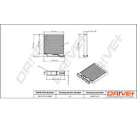 Filtro Interno Aria Drve+ DP1110.12.0050 Per DACIA, LADA, NISSAN