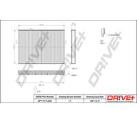 Filtrò Interno Aria Drve+ DP1110.12.0221 Per Audi, Seat, Skoda, VW