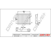 Filtro Interno Aria Per FIAT Drve+ DP1110.12.0343
