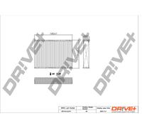 Filtro Interno Dell'Aria Drve+ DP1110.12.0111 Per Citroën, Peugeot, Toyota