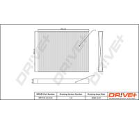 Filtro Interno Dell'aria Drve+ DP1110.12.0131 Per SEAT, SKODA, VW