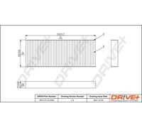 Filtro Interno Dell'Aria Drve+ DP1110.12.0150 Per NISSAN