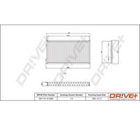 Filtro Interno Dell'Aria Drve+ DP1110.12.0262 Per ALPINA, BMW, ROLLS-ROYCE