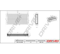 Filtro Interno Dell'Aria Drve+ DP1110.12.0350 Per BMW