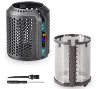 Filtro interno magnetico aggiornato per asciugacapelli + gabbia filtro esterno compatibile con Dyson Supersonic HD01 HD03 HD07 HD08 HD15 modelli di gabbia filtro asciugacapelli ricambi (grigio