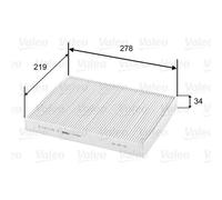 Filtro Interno Particellare 277 Mm - 219 Mm Valeo Per U.A. VW TRANSPORTER