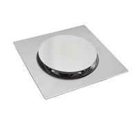Filtro invisibile per scarico a pavimento in acciaio inox, con buttafuori a pressione, per doccia, vasca da bagno, tappo di scarico per doccia quadrato
