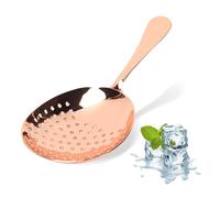 Filtro Julep in Acciaio Inossidabile, Setaccio Multifunzione per Cocktail con Cucchiaio Intagliato, Strumento Bartending per Bar, Filtro per Ghiaccio e Polpa, per Preparazione Cocktail e Dessert